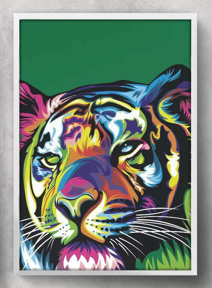 Quadro Tigre Colorido