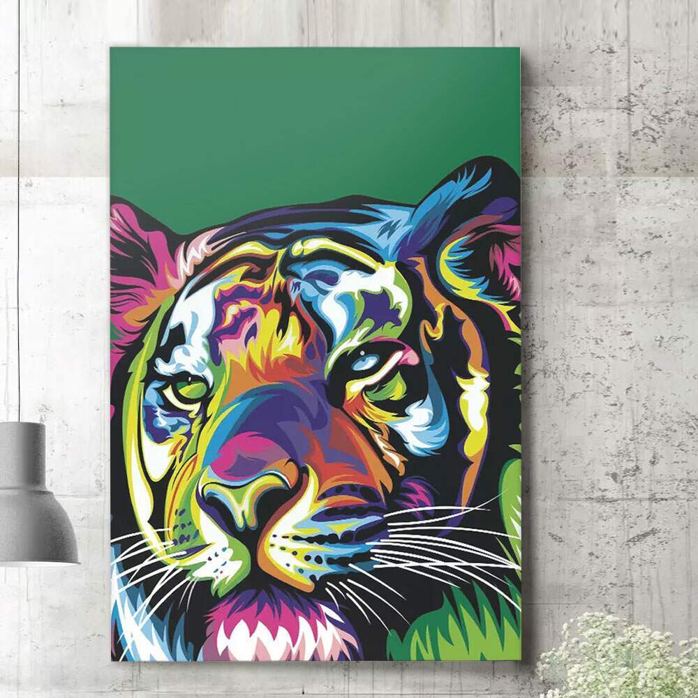 Quadro Tigre Colorido