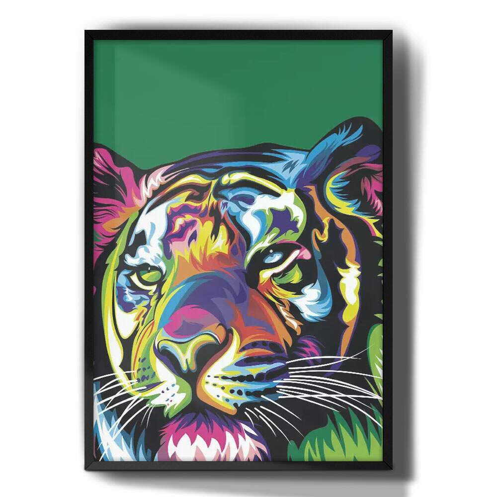 Quadro Tigre Colorido