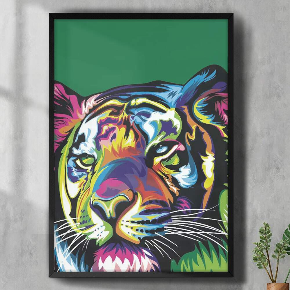 Quadro Tigre Colorido