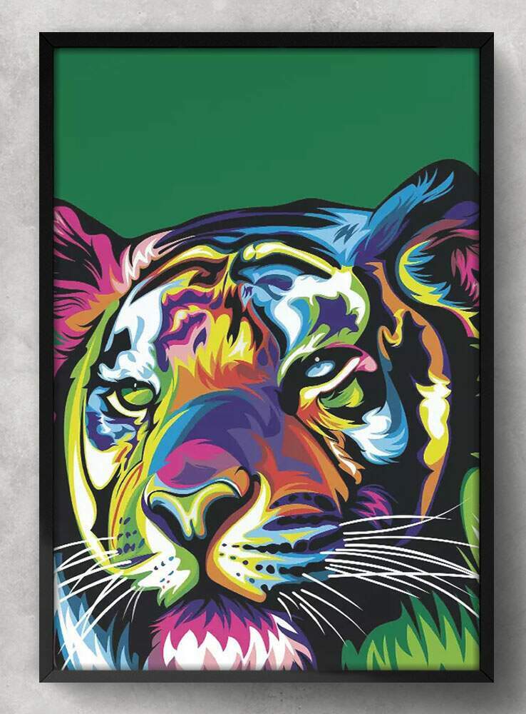 Quadro Tigre Colorido