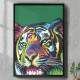 Quadro Tigre Colorido