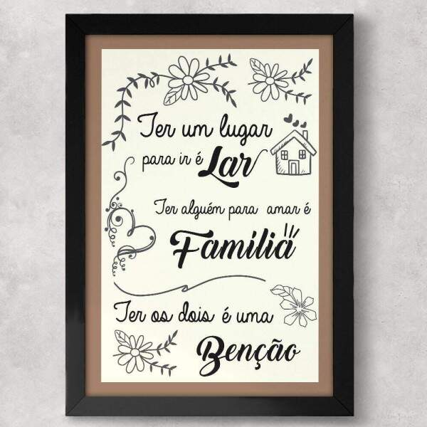 Quadro Decorativo Ter Algum Para Amar  Famlia 02