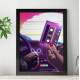 Quadro Decorativo Pop Art Toca Fitas Carro Retr�