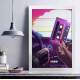 Quadro Decorativo Pop Art Toca Fitas Carro Retr�