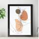 Quadro Decorativo Abstrato M�os e Folhas Minimalistas Boho