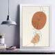 Quadro Decorativo Abstrato M�os e Folhas Minimalistas