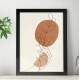 Quadro Decorativo Abstrato M�os e Folhas Minimalistas