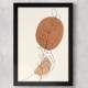 Quadro Decorativo Abstrato M�os e Folhas Minimalistas