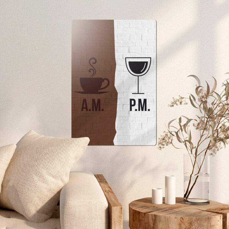 Placa Decorativa Caf Vinho para Ambientes Descontrados