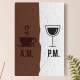 Placa Decorativa Caf� Vinho para Ambientes Descontra�dos