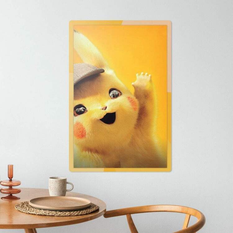 Placa Decorativa Detetive Pikachu