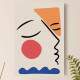 Placa Decorativa Abstrato Pintura de Face