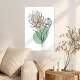 Placa Decorativa Abstrato Flores Minimalistas