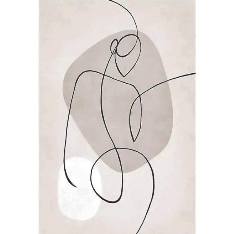 Placa Decorativa Abstrato Corpo de Mulher Minimalista 03