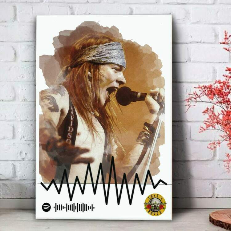 Placa Decorativa Spotify Guns N Roses