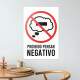 Placa Decorativa Proibido Pensar Negativo