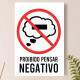 Placa Decorativa Proibido Pensar Negativo