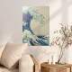 Placa Decorativa Ondas Pintura Japonesa