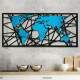 Quadro Decorativo Espelhado Mapa-M�ndi Abstrato