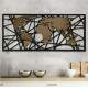 Quadro Decorativo Espelhado Mapa-M�ndi Abstrato