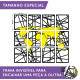 Quadro Decorativo Espelhado Mapa-M�ndi Abstrato