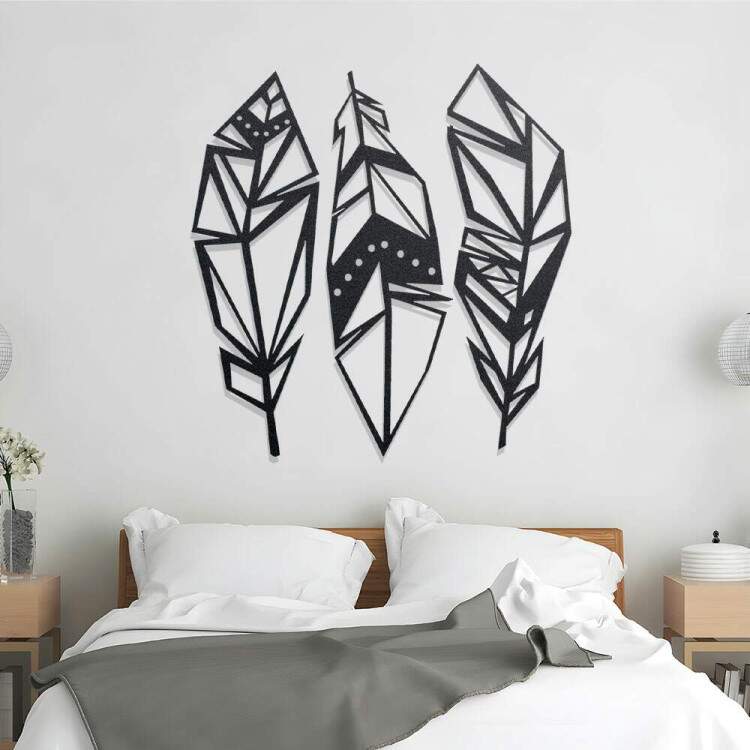 Quadro Decorativo Vazado Folhas Soltas