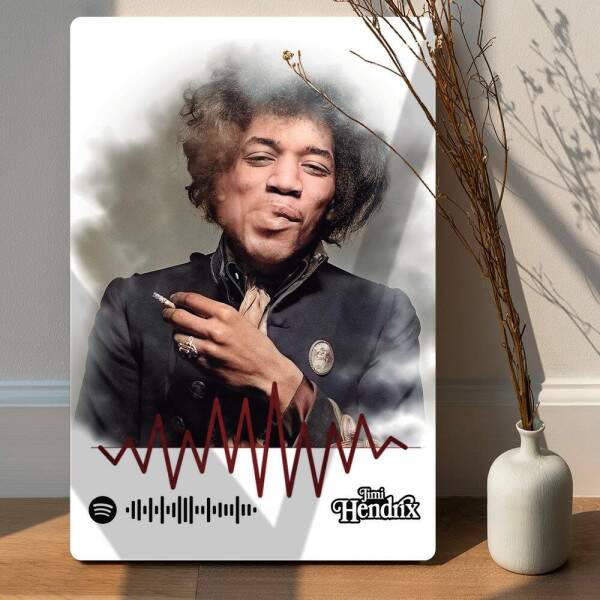 Placa Decorativa Spotify Jimi Hendrix
