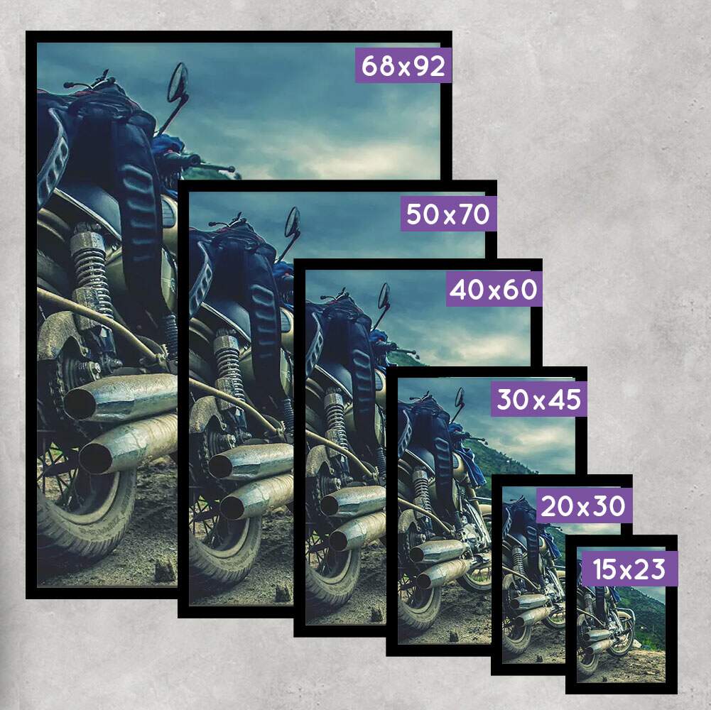 Quadro Decorativo Moto Paisagem da Montanha