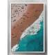 Quadro Decorativo Pintura Praia Vista de Cima