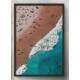 Quadro Decorativo Pintura Praia Vista de Cima
