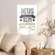 Placa Decorativa F� e Religi�o Deus n�o Esquece o Bem