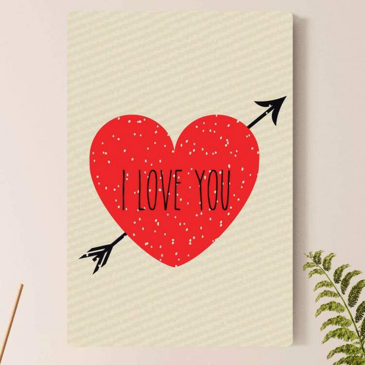 Placa Decorativa I Love You 08