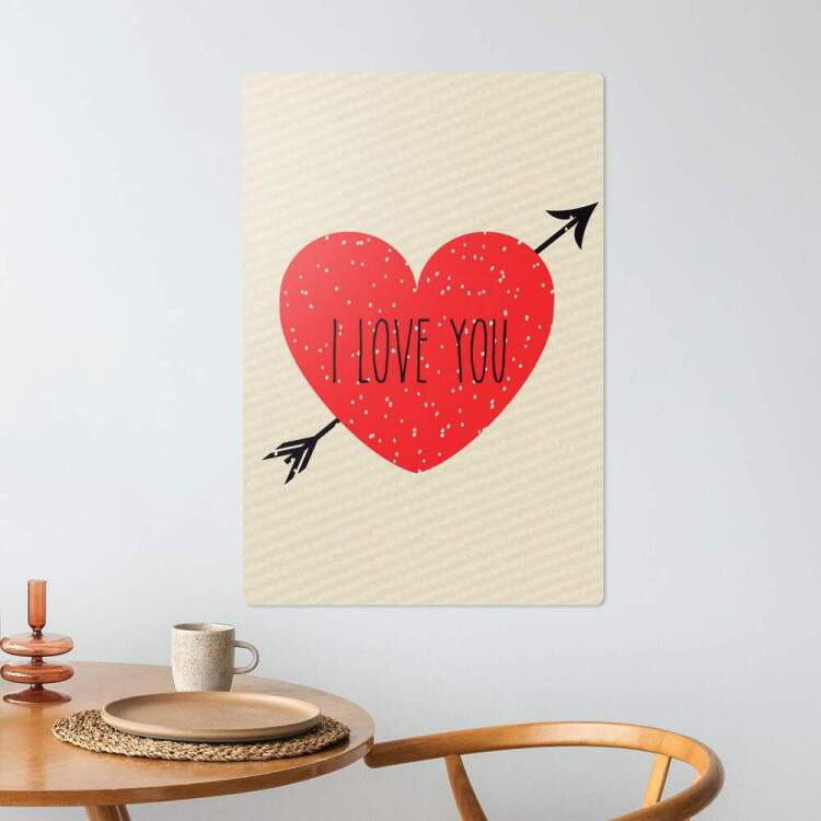 Placa Decorativa I Love You 08