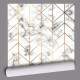 Papel de Parede M�rmore Branco com Rose Chevron