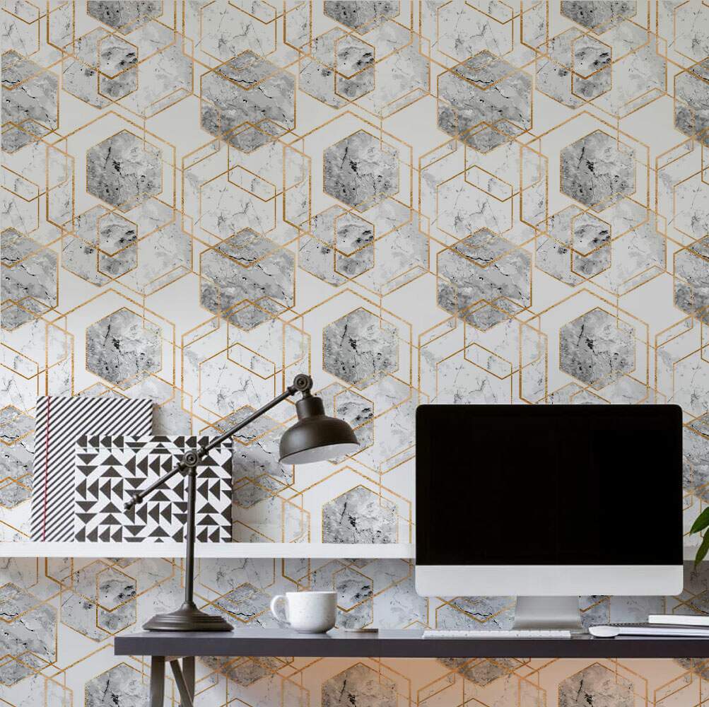 Papel De Parede M rmore Geom tricos Cinza Com Dourado Fran Adesivos papel-de-parede-m-rmore-geom-tricos-cinza-com-dourado-fran-adesivos