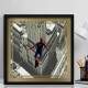 Quadro Decorativo Salto Homem Aranha Fundo Pr�dios Desenho