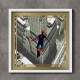 Quadro Decorativo Salto Homem Aranha Fundo Pr�dios Desenho