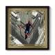 Quadro Decorativo Salto Homem Aranha Fundo Pr�dios Desenho