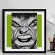 Quadro Decorativo Face Hulk Preto e Branco