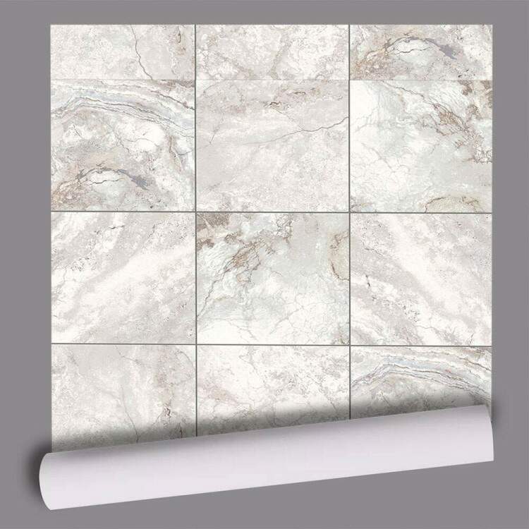 Papel de Parede Azulejos de Mrmore Branco