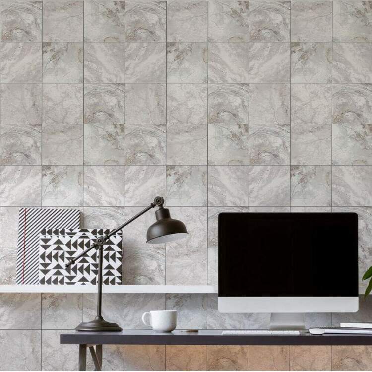 Papel de Parede Azulejos de Mrmore Branco