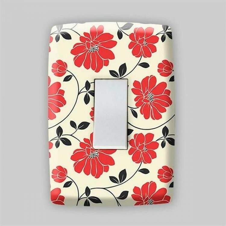 Adesivo para Espelho de Tomada ou Interruptor Floral 22