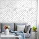 Papel de Parede Chevron M�rmore Branco