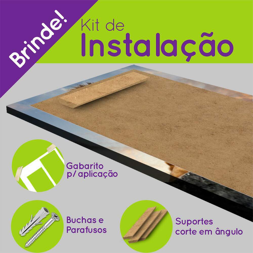 Kit Quadros Decorativos Mosaico Le�o N�o Temas Creia