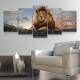 Kit Quadros Decorativos Mosaico Le�o N�o Temas Creia