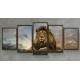 Kit Quadros Decorativos Mosaico Le�o N�o Temas Creia