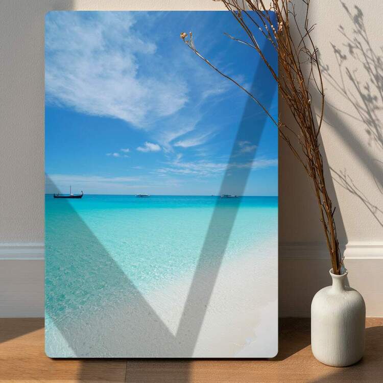 Placa Decorativa Paisagem Oceano Azul