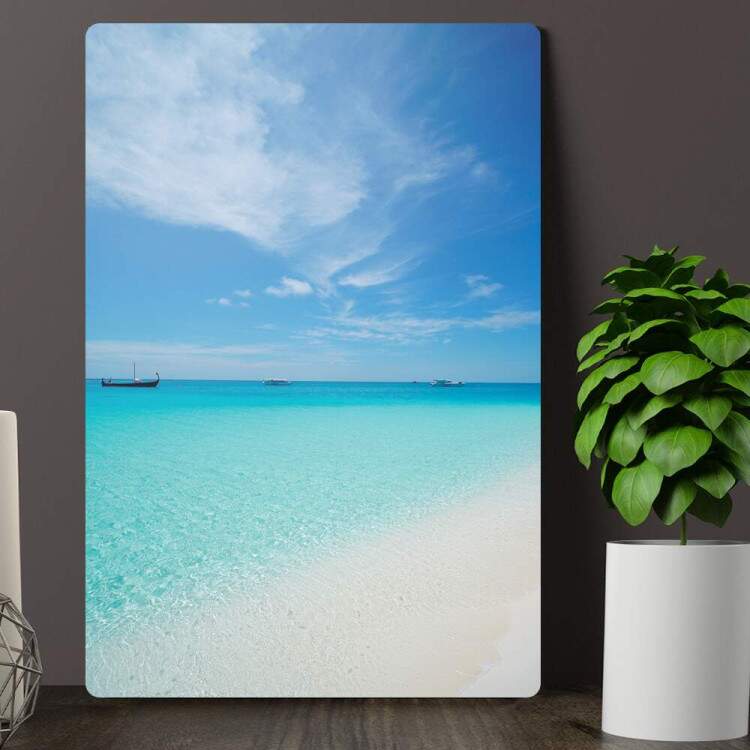 Placa Decorativa Paisagem Oceano Azul