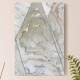 Placa Decorativa Geom�trico M�rmore Bege Com Dourado